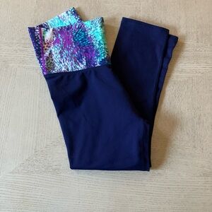 NEW Fabletics Salar Capri Leggings Fold Waist High Rise Size XS